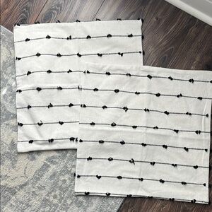 Boho Black and natural beige Arrow Pattern pillow covers